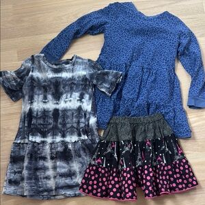 Lot of size 7/8 dresses and skirt